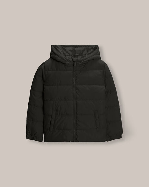 Chamarra Hoodie Acolchada Negra
